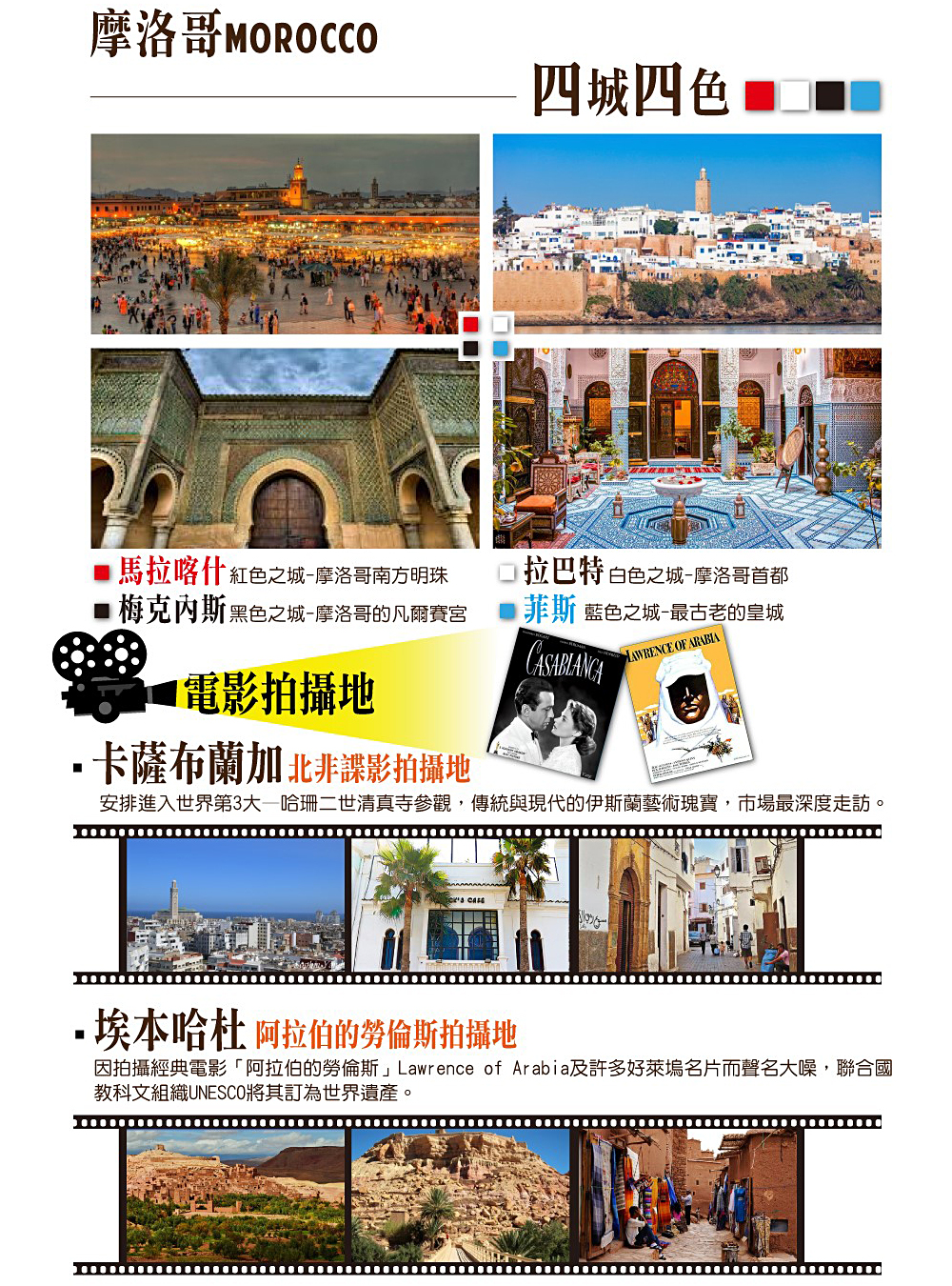 北非假期】北非花園、摩洛哥１０日～走訪北非諜影－卡薩布蘭加、拉巴特、梅克尼斯、菲斯、馬拉喀什（土耳其航空）